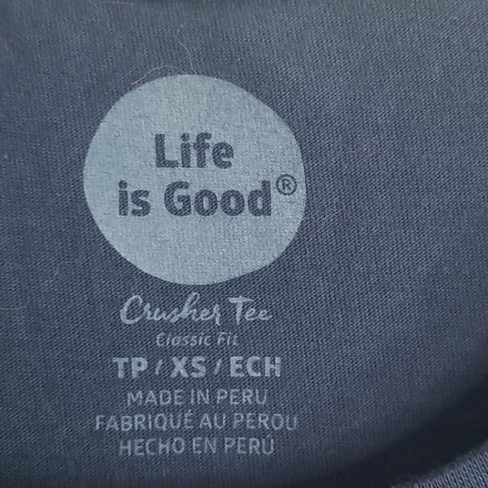Life Is Good Patriotic USA Flag Crusher Tee XS - Picture 4 of 8